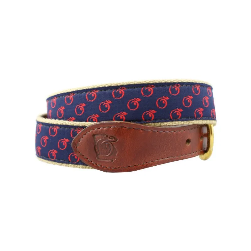 Peach Ribbon Canvas Belt