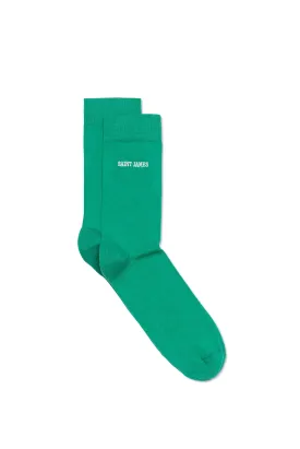 Plain socks with 'SAINT JAMES' embroidery - in cotton jersey (TREFLE)