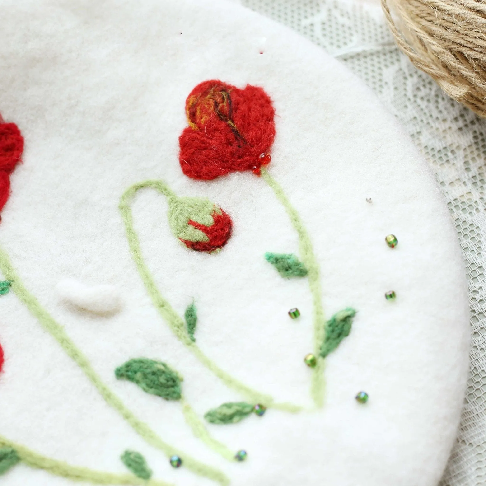 Poppy Handmade Felt Beret