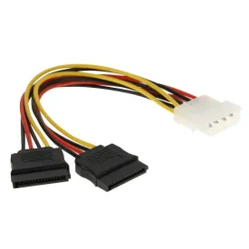 Power cable 4Pin Molex to 2X Sata - Power cable 10CM