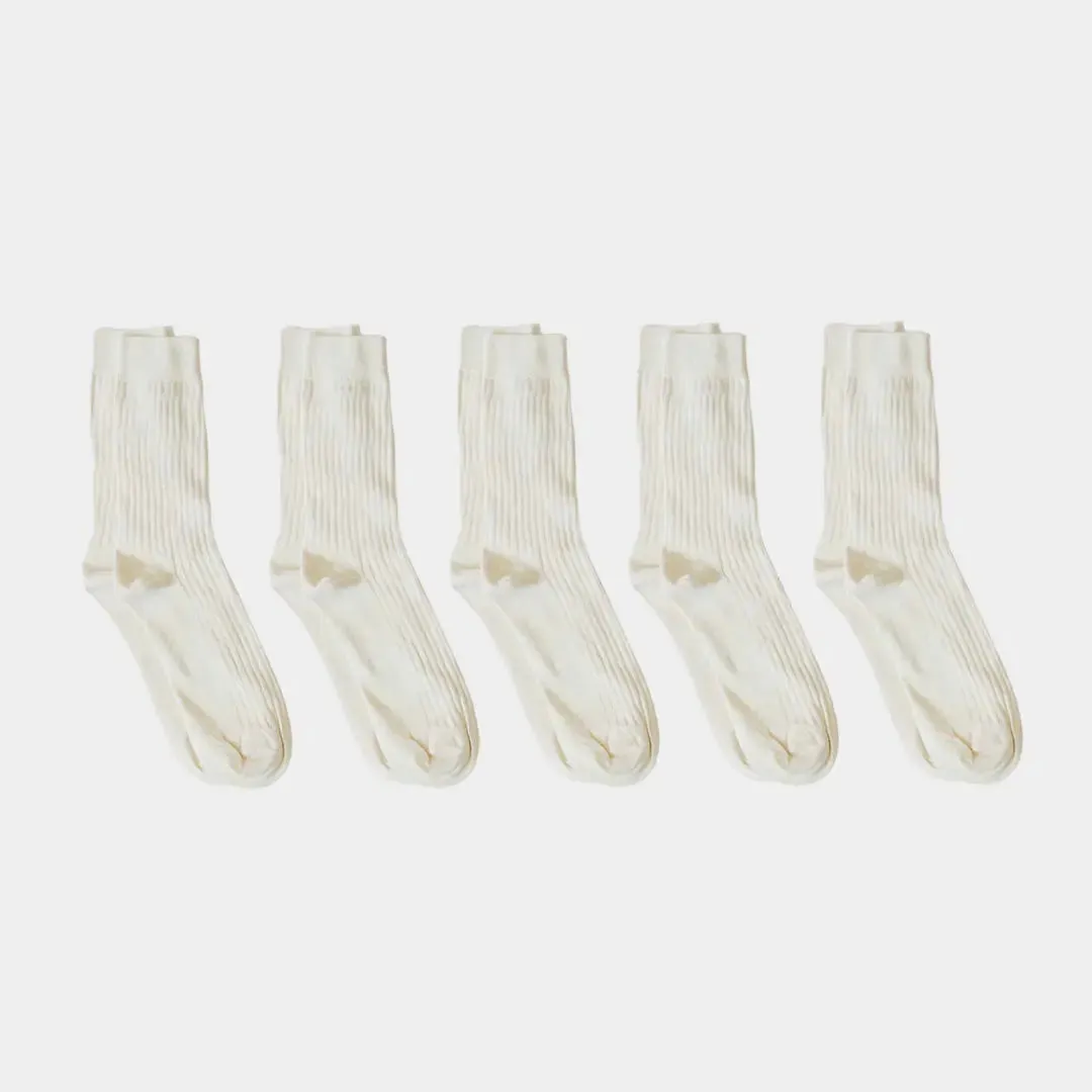 Pure (no dye) Ribbed Sock - 100% Organic Cotton