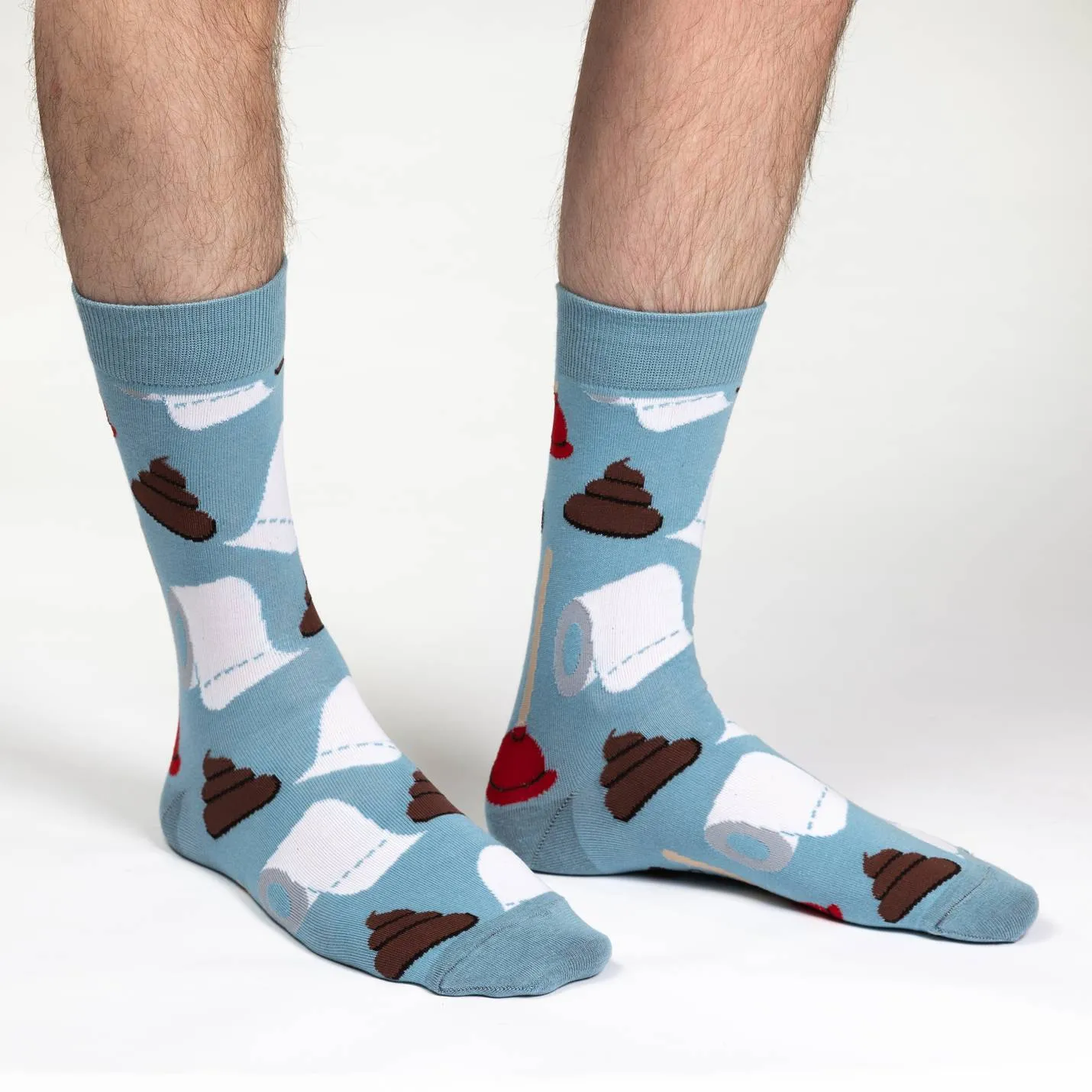 "Poop & Plungers" Crew Socks by Good Luck