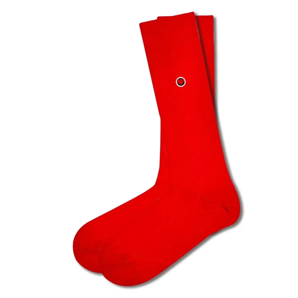 Red Solid Socks (M)