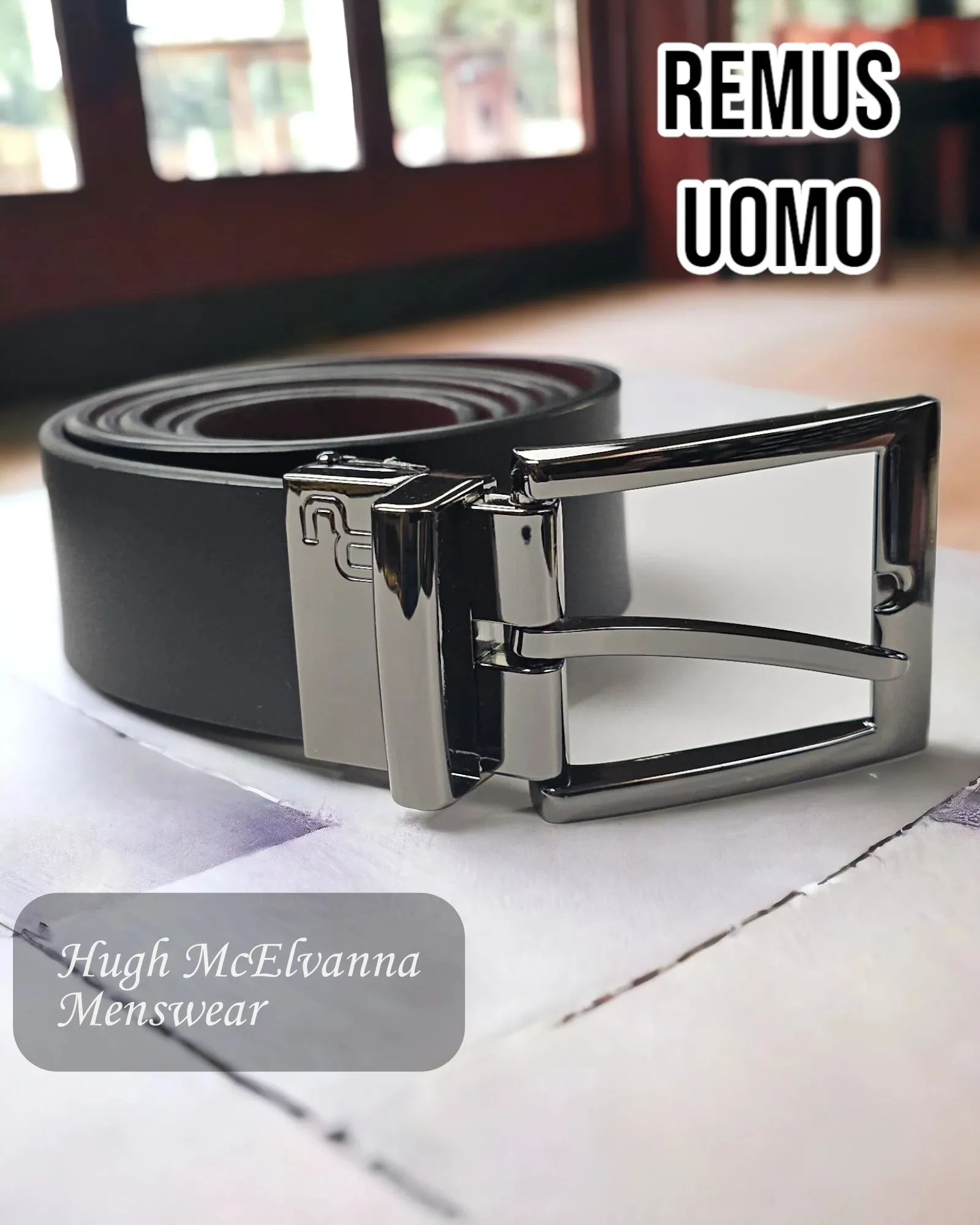 Remus Uomo Tan Reversible Belt - 70717/57