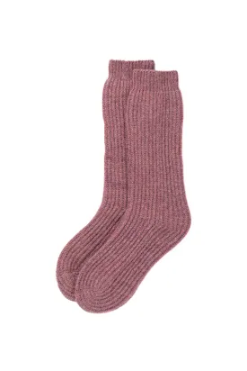 Ribbed Cashmere Bed Socks