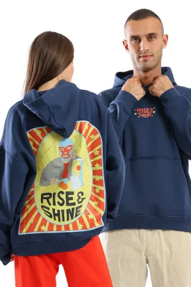 RISE AND SHINE HOODIE - NAVY