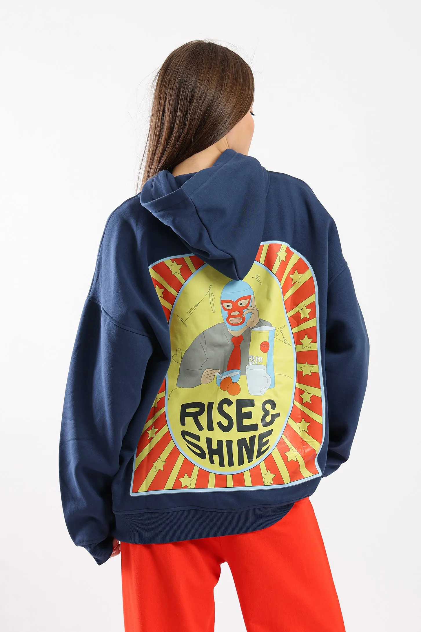 RISE AND SHINE HOODIE - NAVY