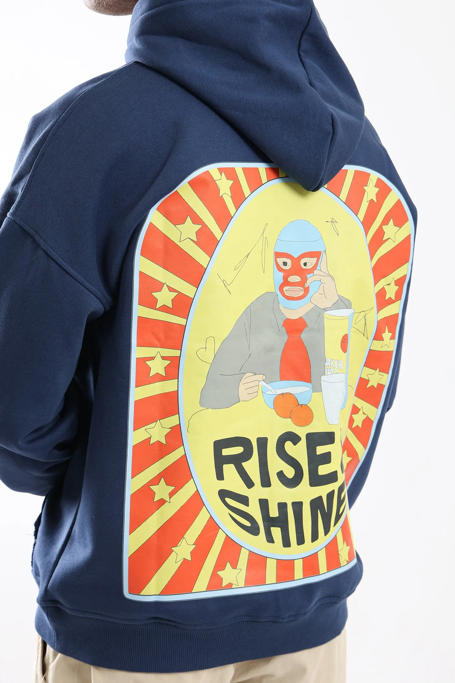 RISE AND SHINE HOODIE - NAVY