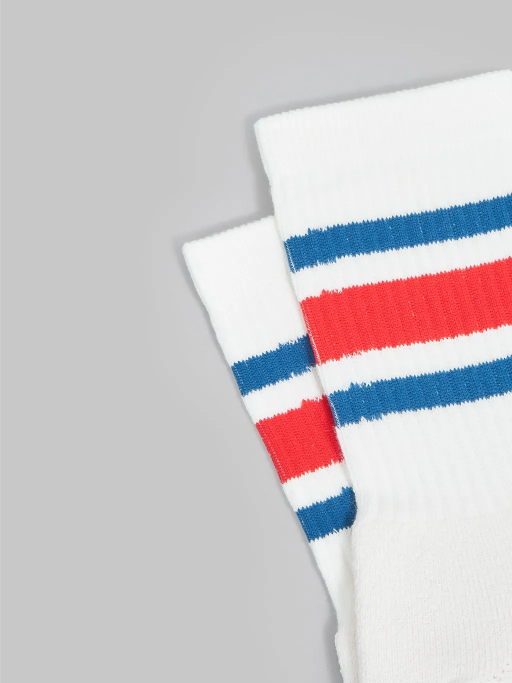 ROTOTO Washi Cushion Stripe Crew Blue/Red