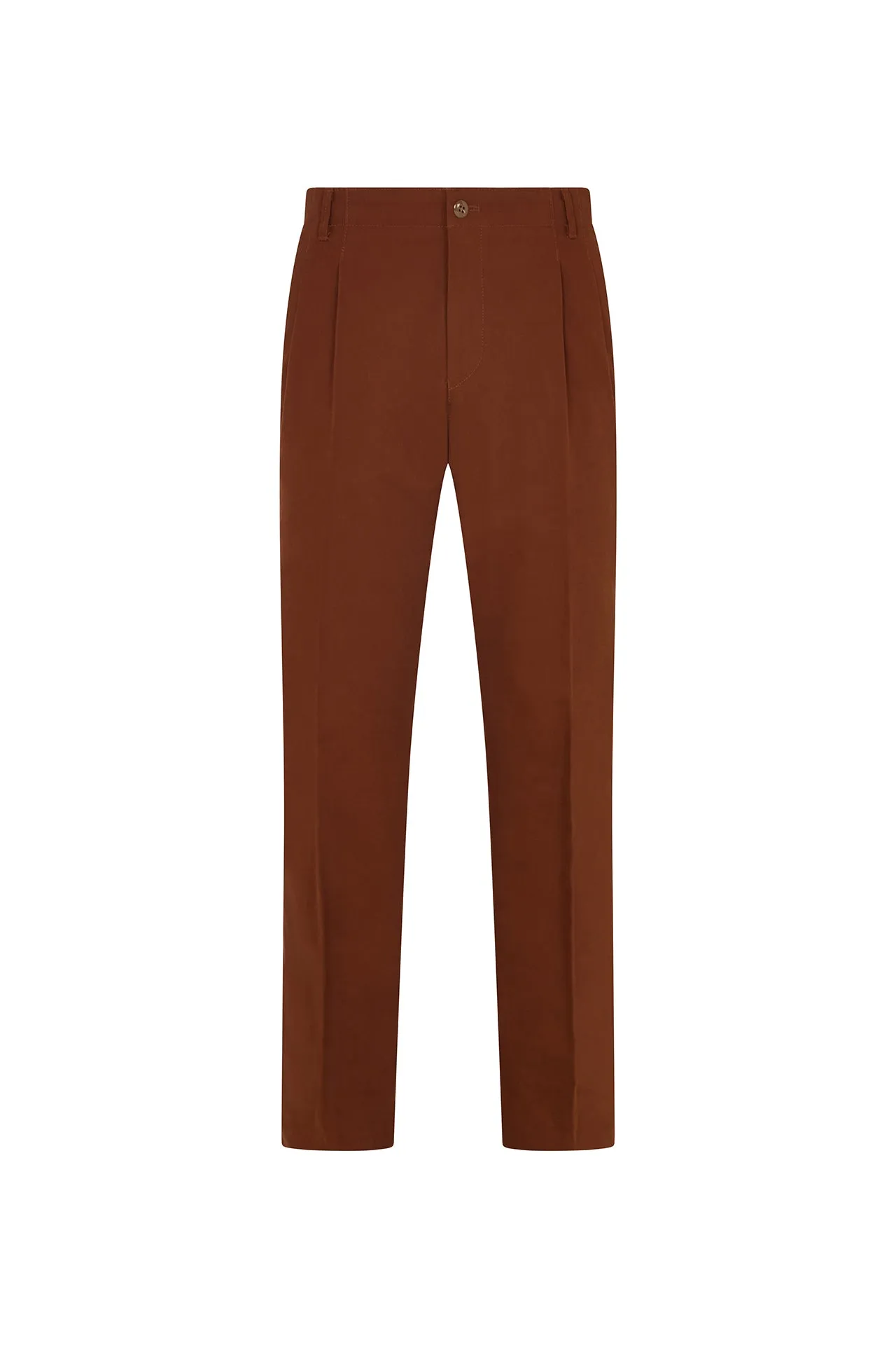 Rust French Drill Casual Trousers