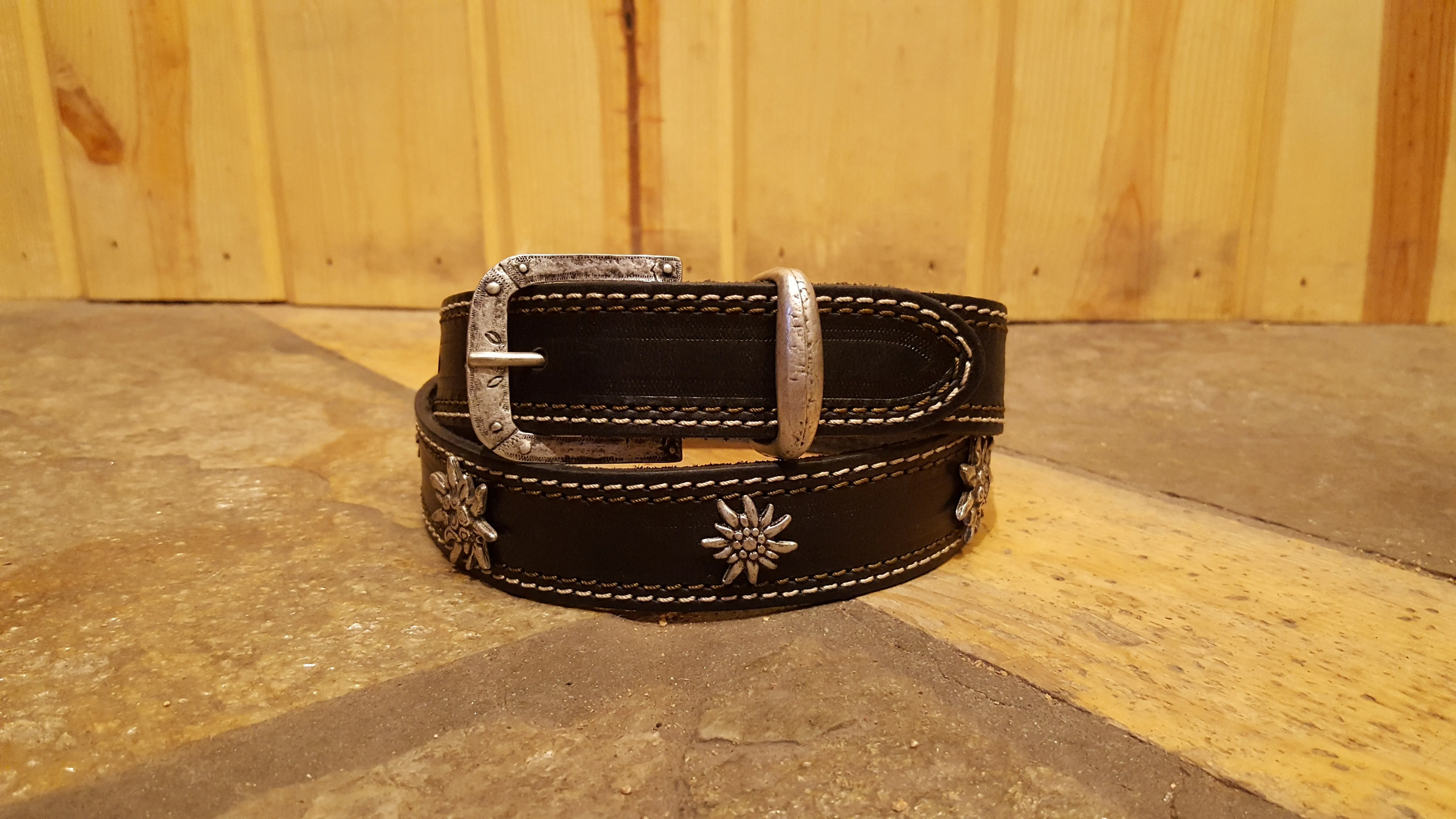 Rustic Edelweiss Swiss Belt