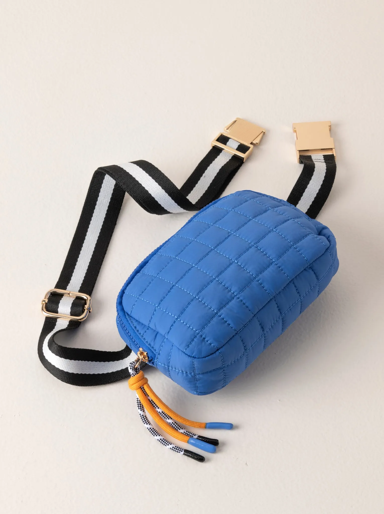 Shiraleah Ezra Quilted Nylon Belt Bag, Ultramarine