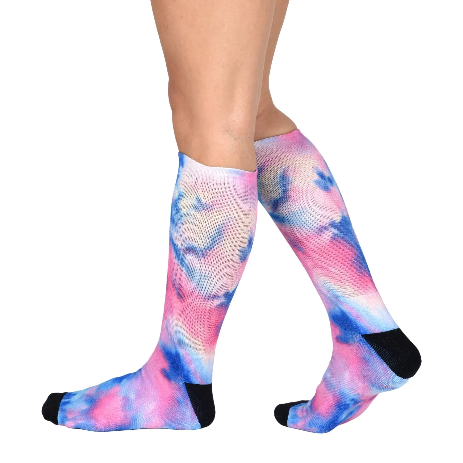 Sierra Socks - Purple Haze Pattern CoolMax Socks, Nature Collection for Men & Women Eco-Friendly Colorful Crew Socks