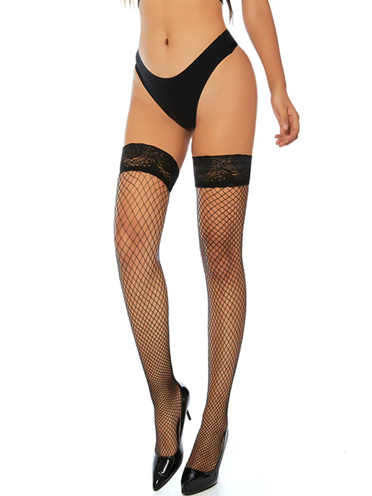 Silicone Fishnet Stockings