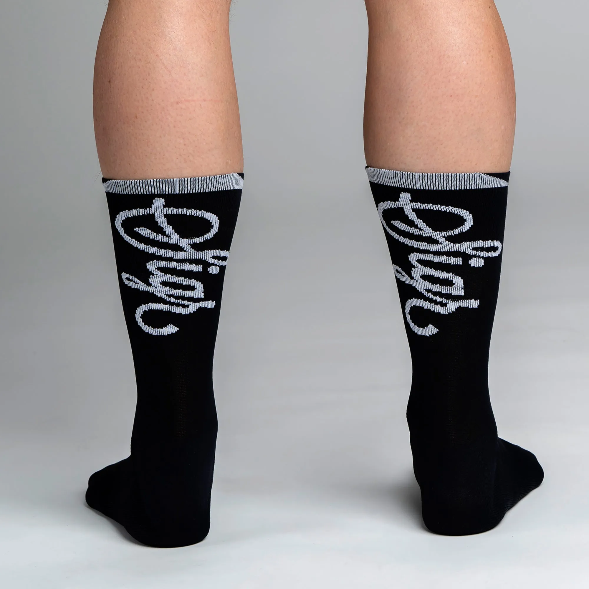 Snok Men's Larger Logo Black Cycling Socks