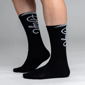 Snok Men's Larger Logo Black Cycling Socks