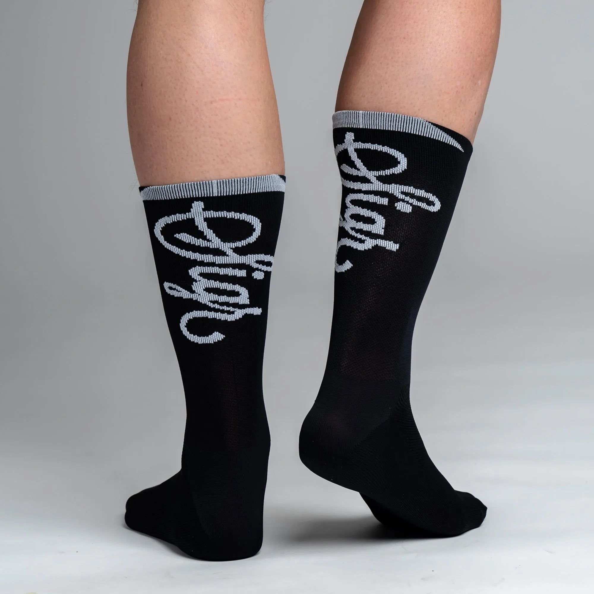 Snok Men's Larger Logo Black Cycling Socks