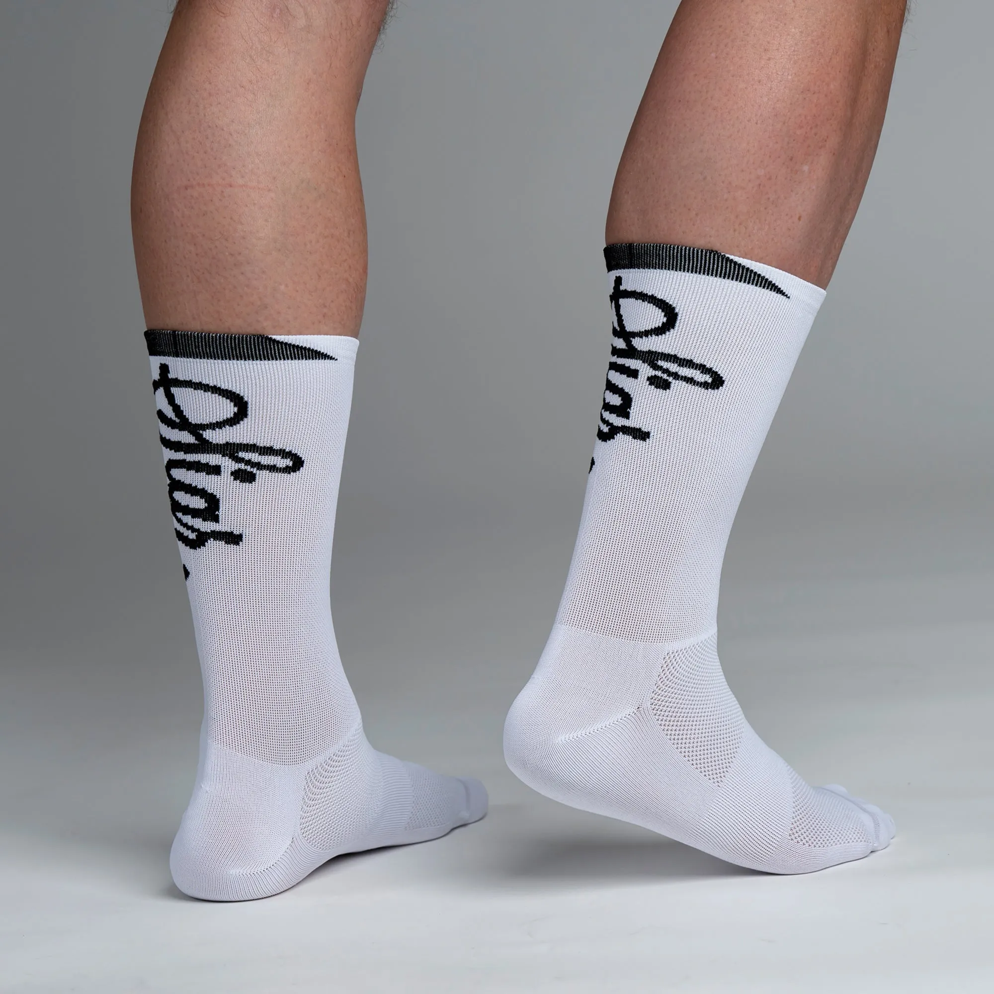 Snok Men's Larger Logo White Cycling Socks