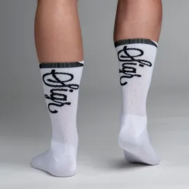 Snok Men's Larger Logo White Cycling Socks