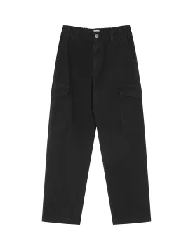 Soft Canvas Cargoni Pants, Black