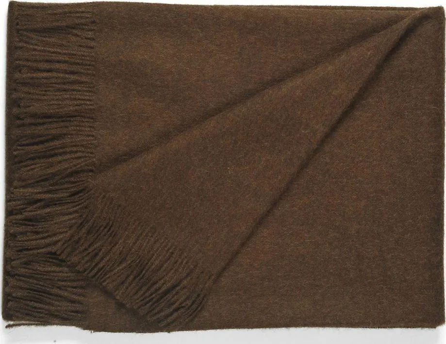 Solid Color Alpaca Throw