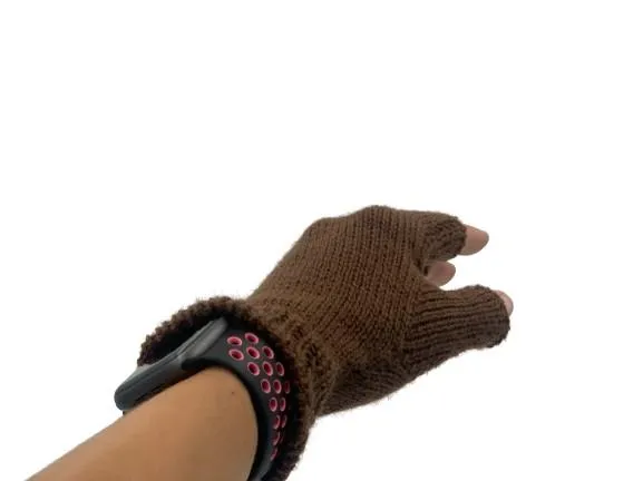 Solid Color Fingerless Alpaca Gloves