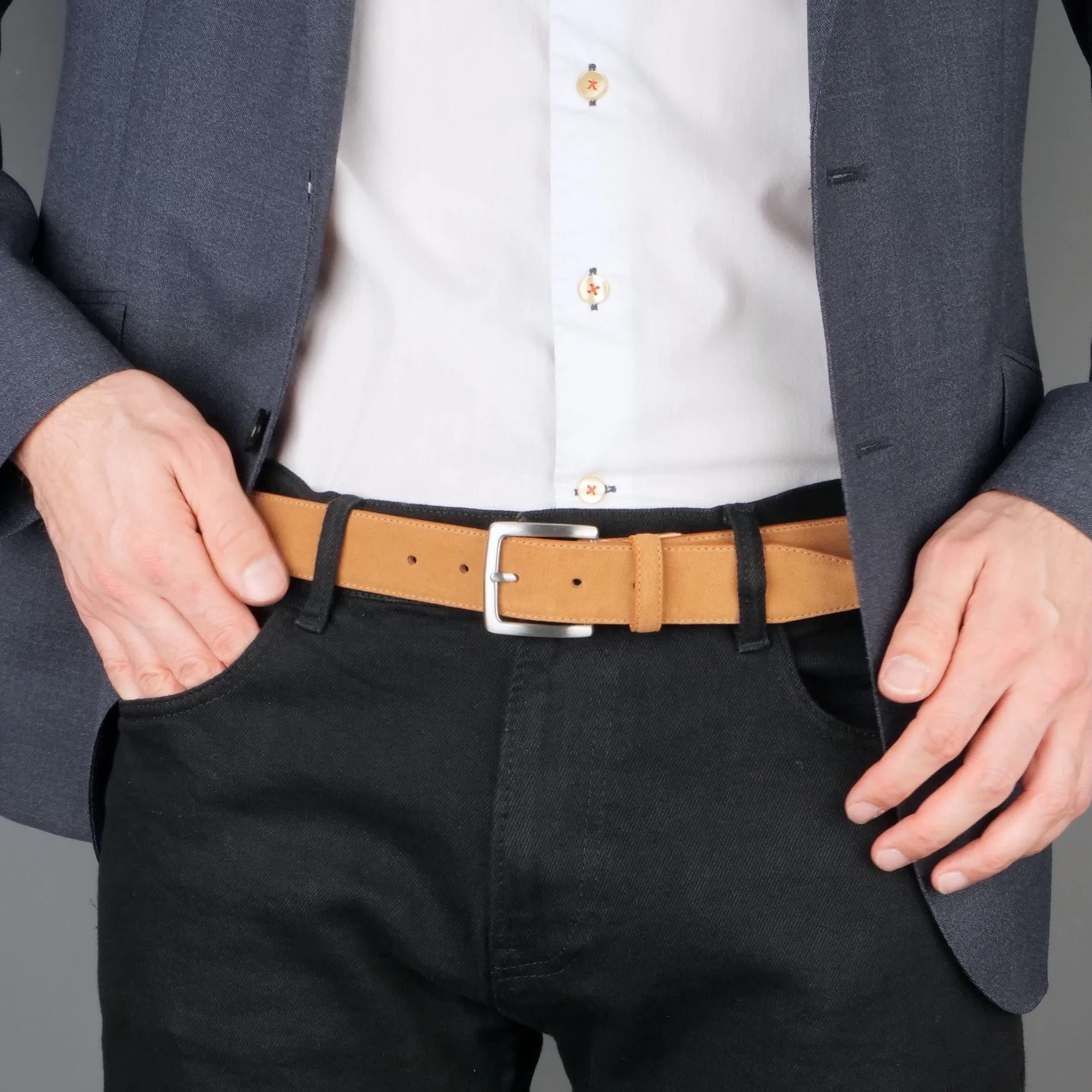 Suede Belt Tan