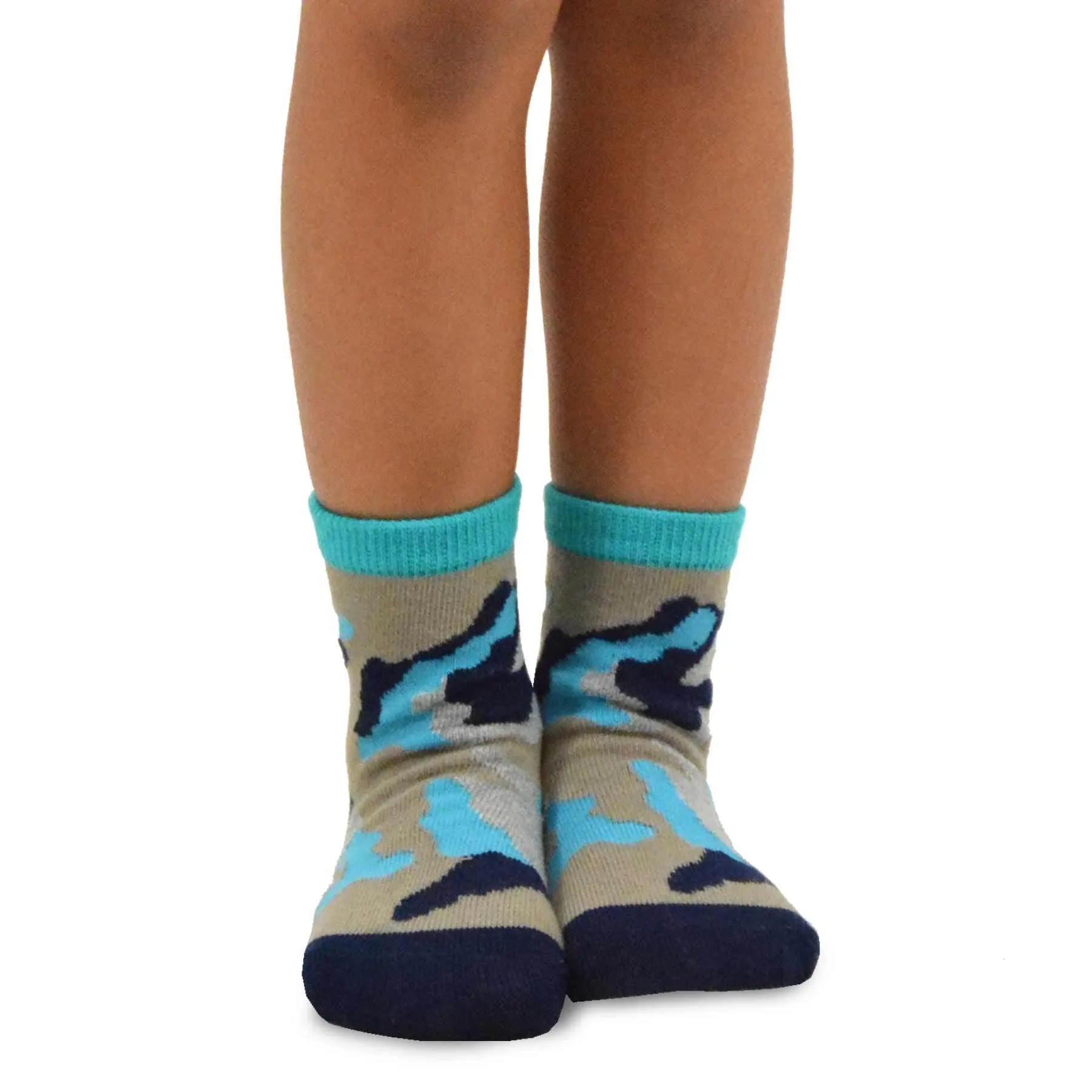 TeeHee Socks Kid's Casual Cotton Short Crew Camo 6-Pack (70879)