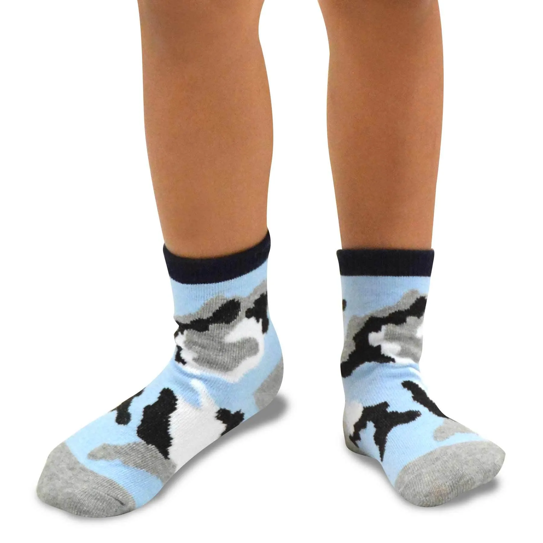 TeeHee Socks Kid's Casual Cotton Short Crew Camo 6-Pack (70879)