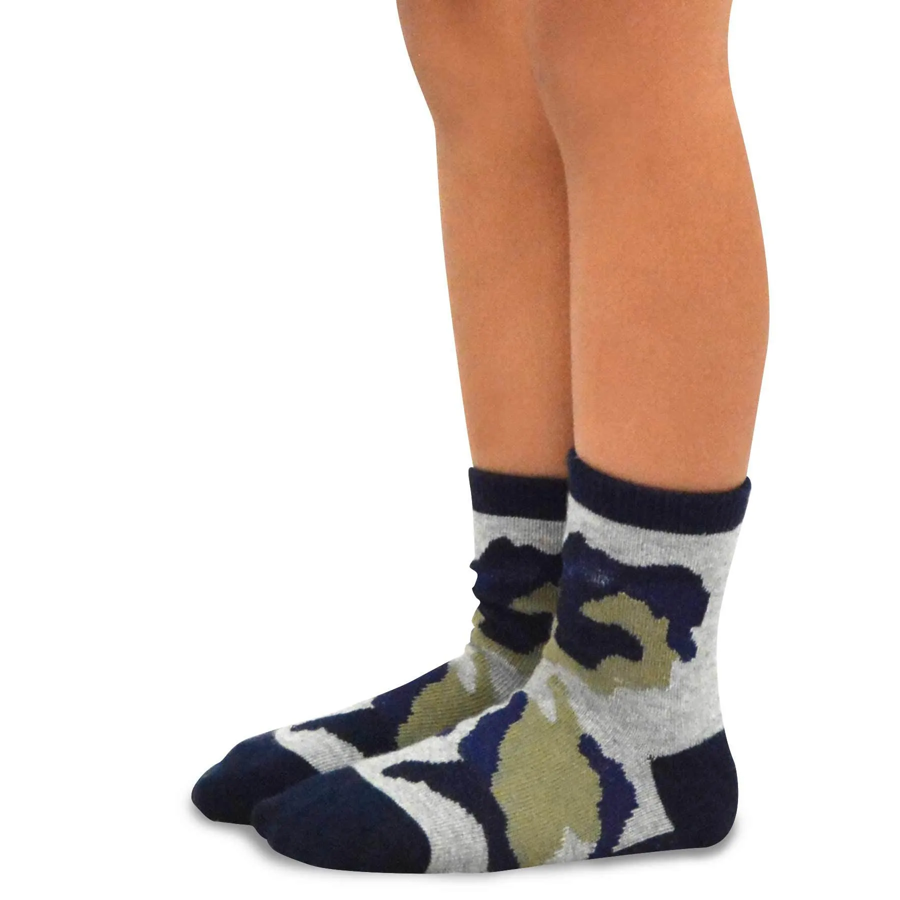 TeeHee Socks Kid's Casual Cotton Short Crew Camo 6-Pack (70879)