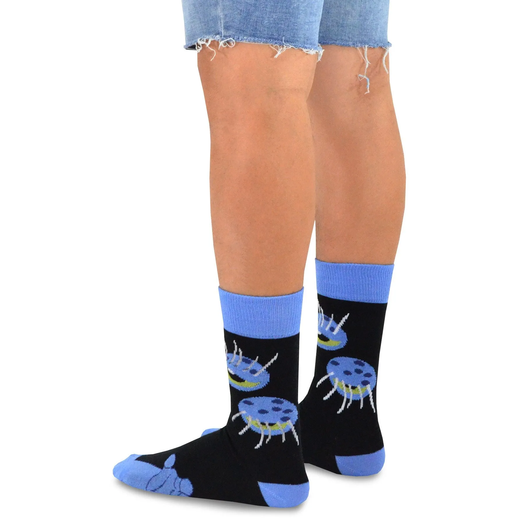 TeeHee Socks Men's Halloween Cotton Crew Monsters 6-Pack (51168)