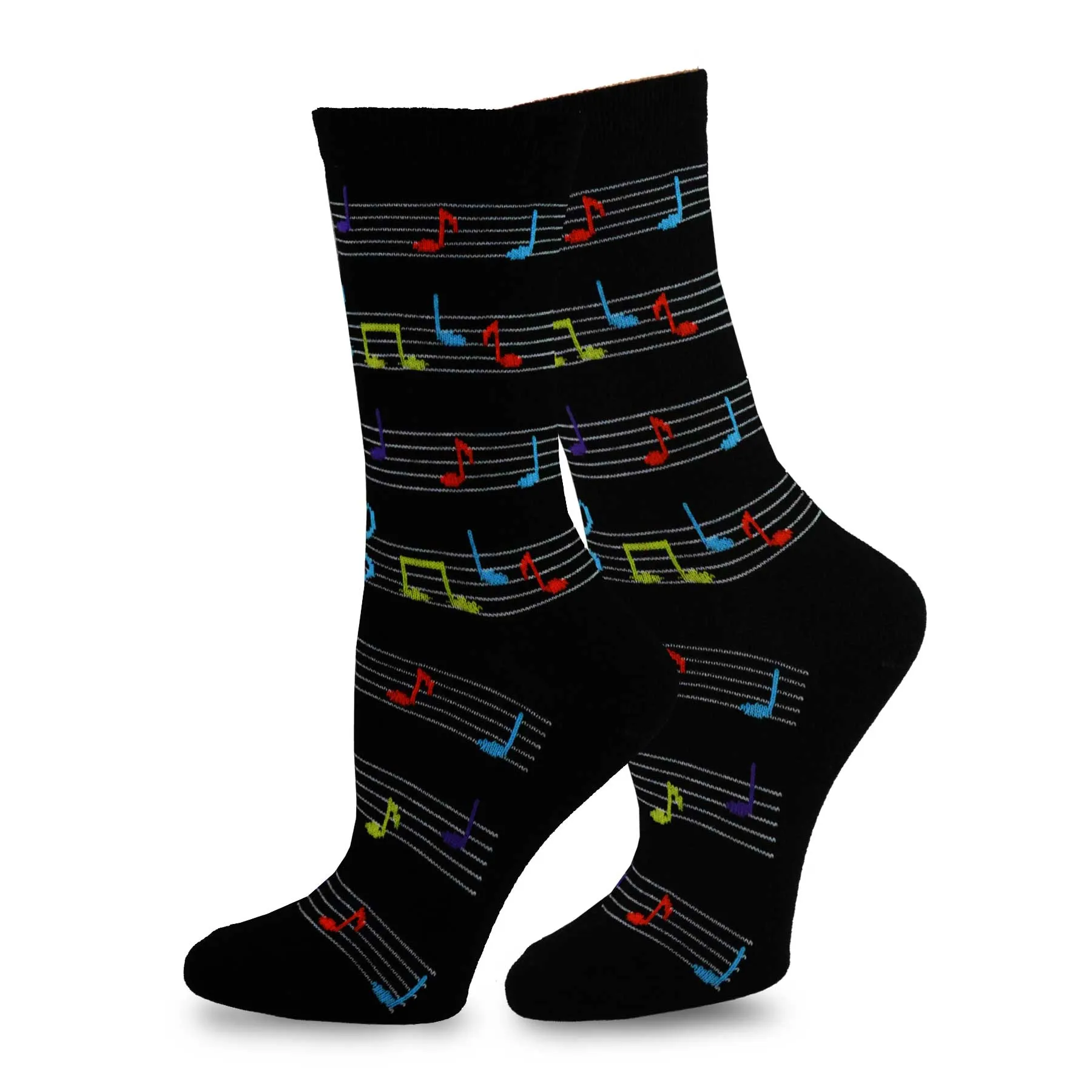 TeeHee Socks Men's Novelty Cotton Crew Dancing Music 4-Pack (11996)