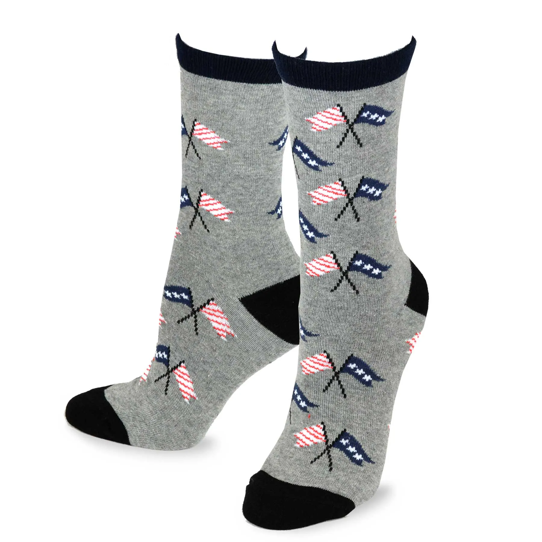 TeeHee Socks Women's 4th of July Cotton Crew Patriots 5-Pack (11804)