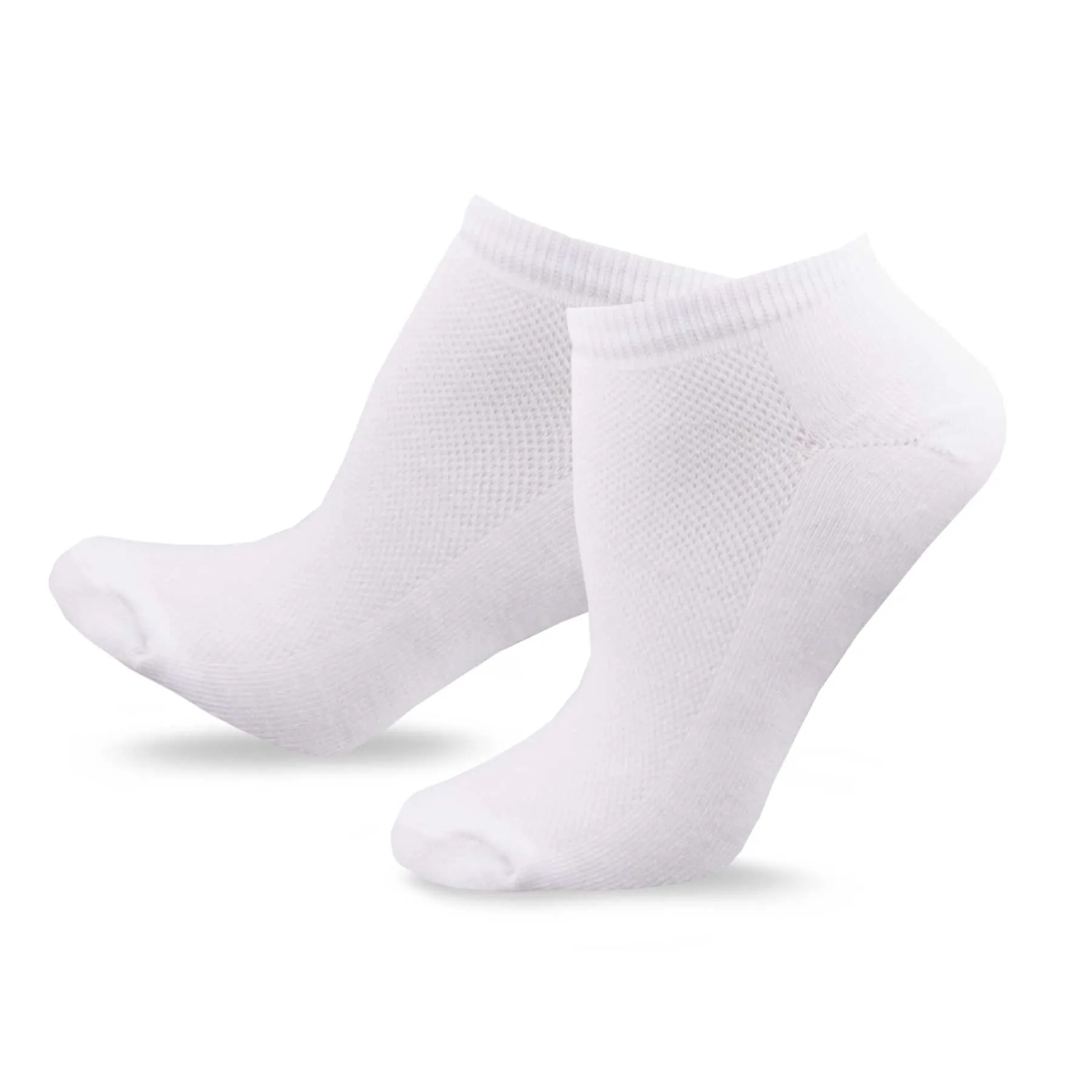 TeeHee Socks Women's Casual Cotton No Show White 20-Pack Gift Box (12081)