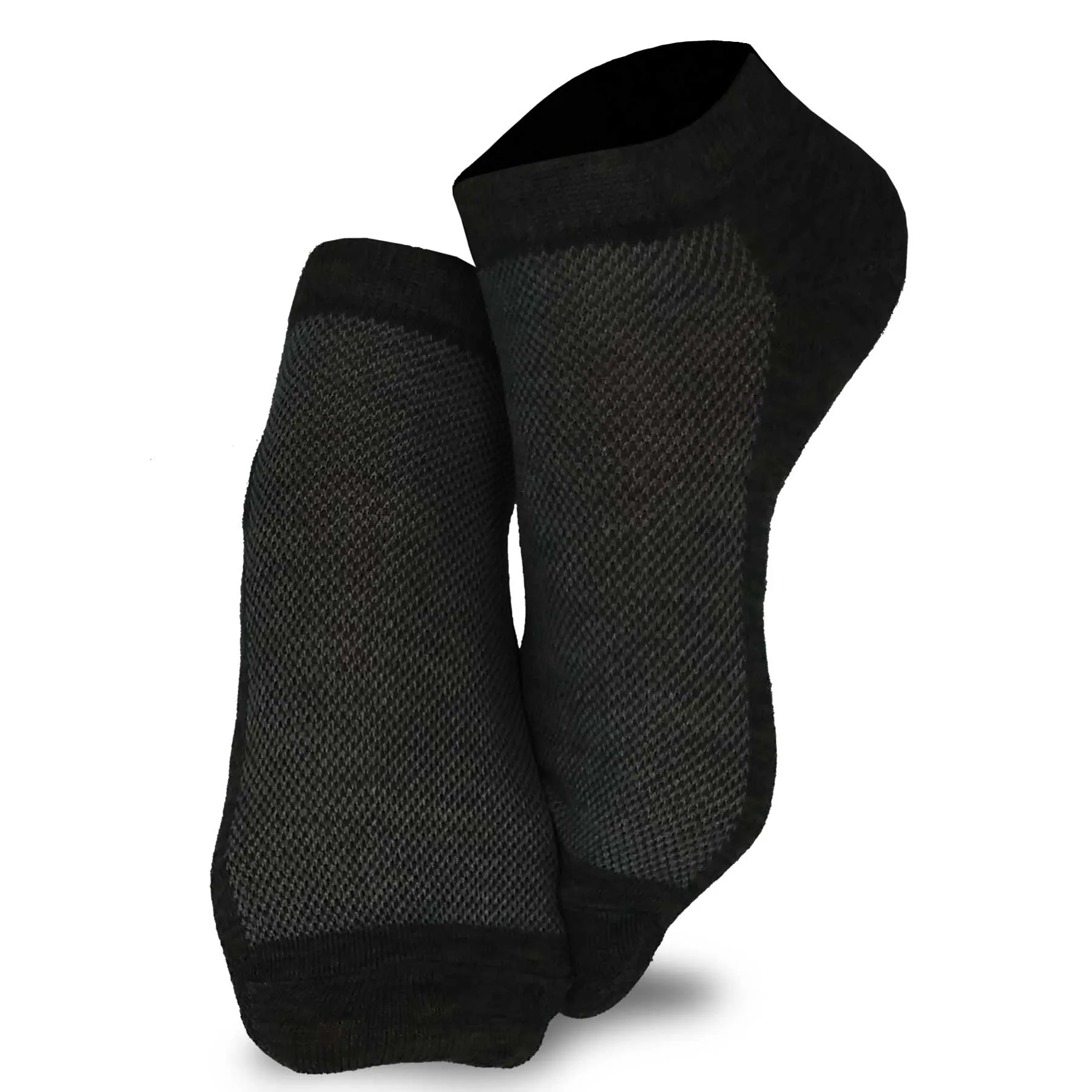 TeeHee Socks Women's Casual Polyester No Show Black/Grey/White 18-Pack (10051)