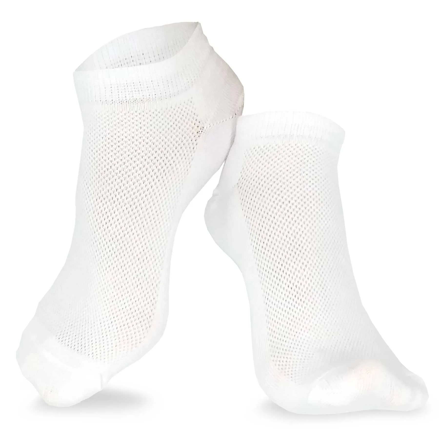 TeeHee Socks Women's Casual Polyester No Show Black/Grey/White 18-Pack (10051)