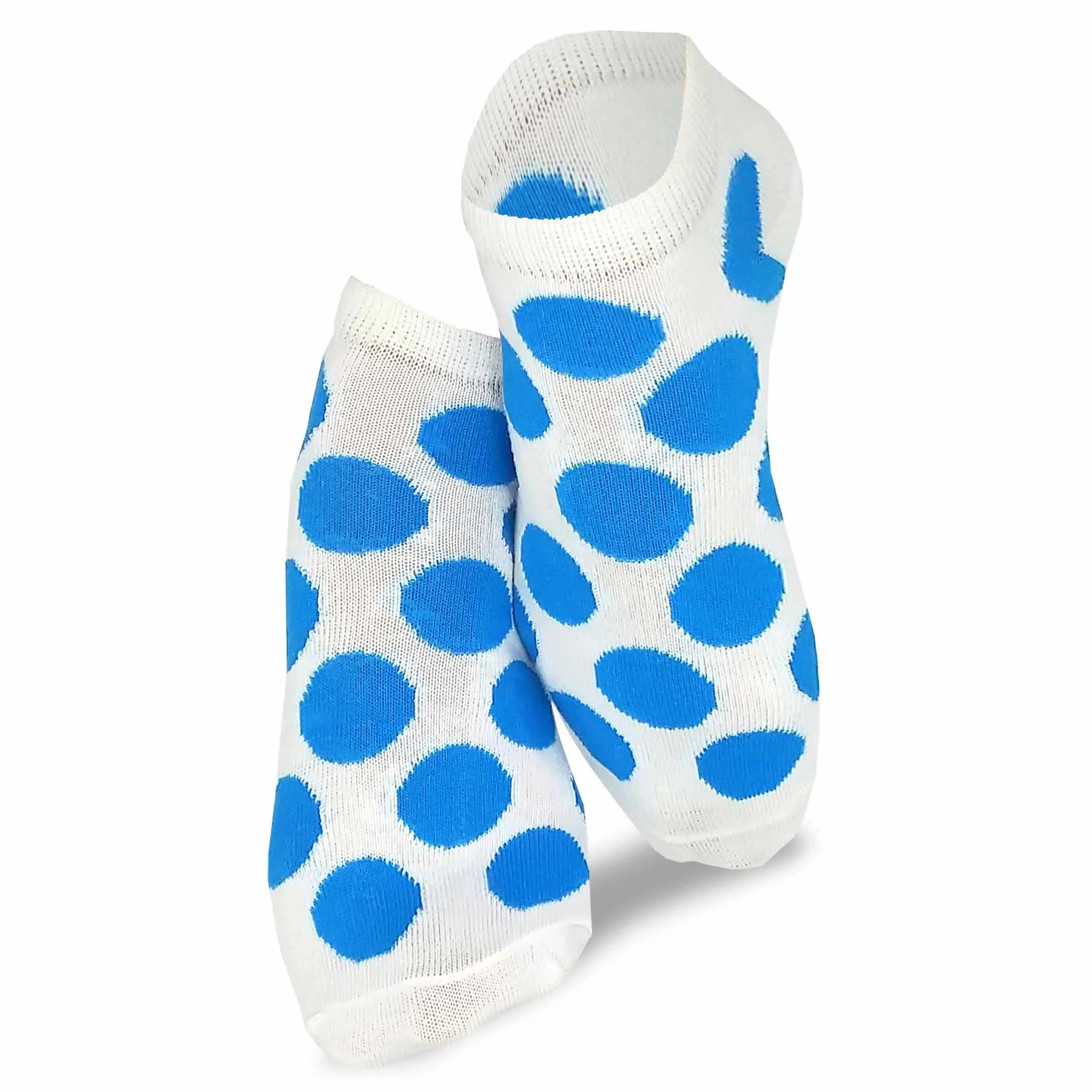 TeeHee Socks Women's Casual Polyester No Show Dots and Plain 6-Pack (3105)