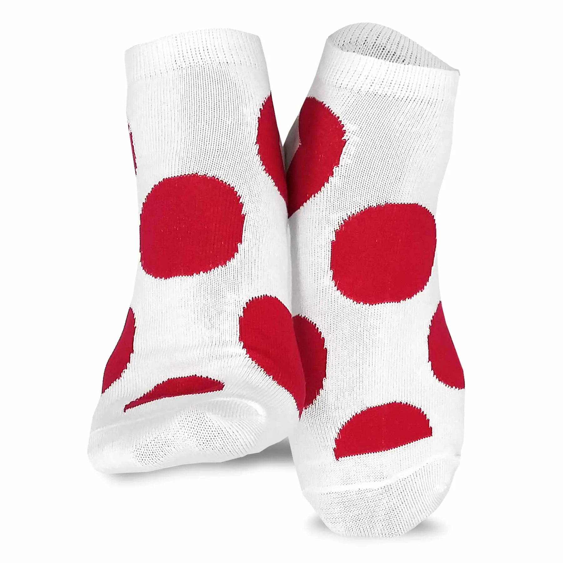 TeeHee Socks Women's Casual Polyester No Show Dots and Plain 6-Pack (3105)