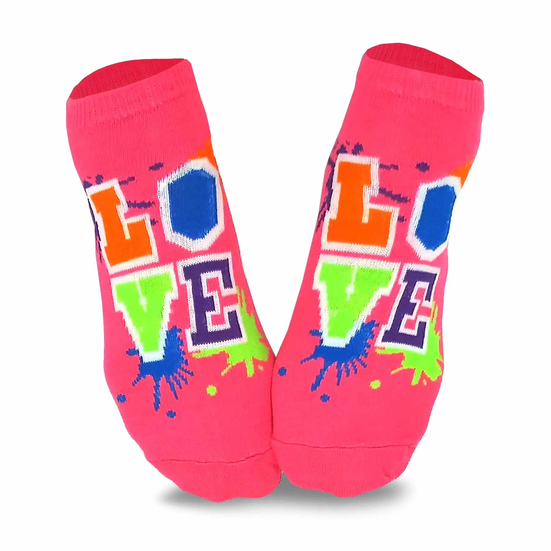 TeeHee Socks Women's Casual Polyester No Show Love Peace 18-Pack (12062)