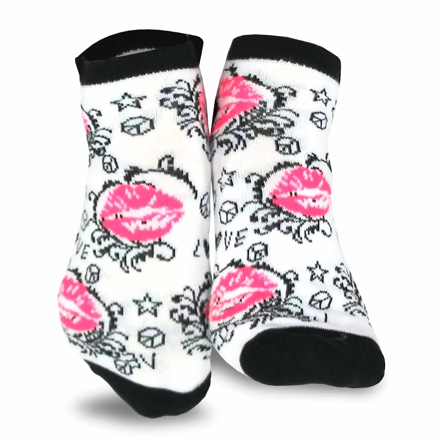 TeeHee Socks Women's Casual Polyester No Show Love Peace 18-Pack (12062)