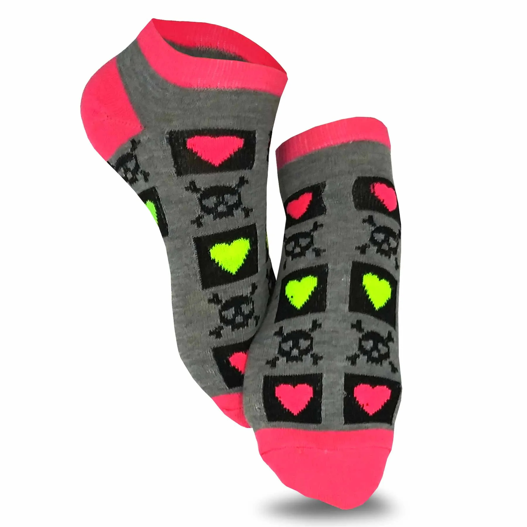 TeeHee Socks Women's Casual Polyester No Show Love Peace 18-Pack (12062)