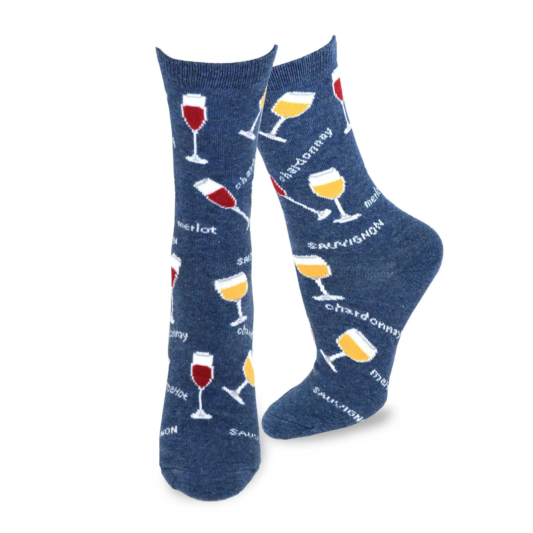 TeeHee Socks Women's Novelty Cotton Crew Wine 3-Pack (11746)