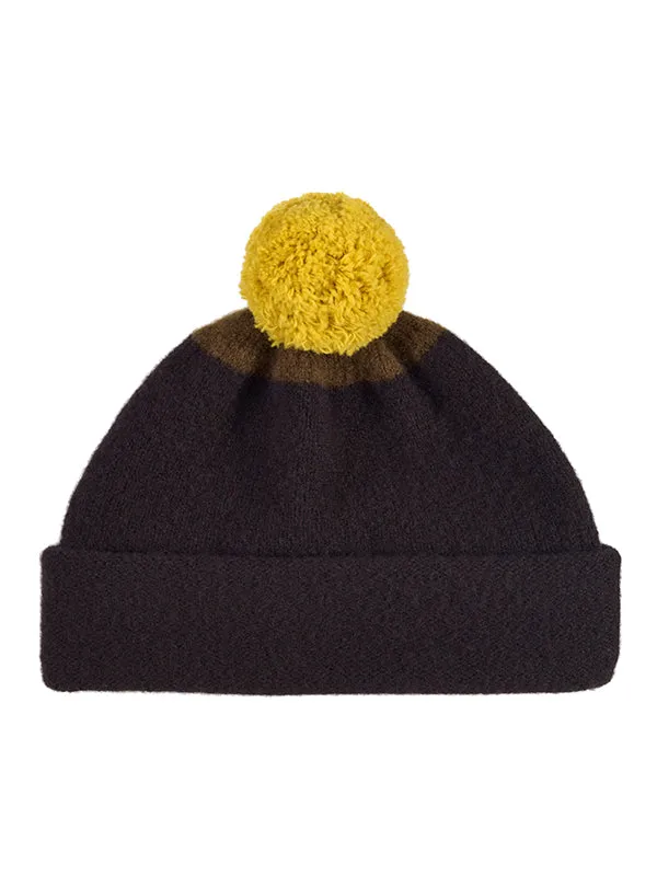 Top Spot Pompom Hat Black & Military