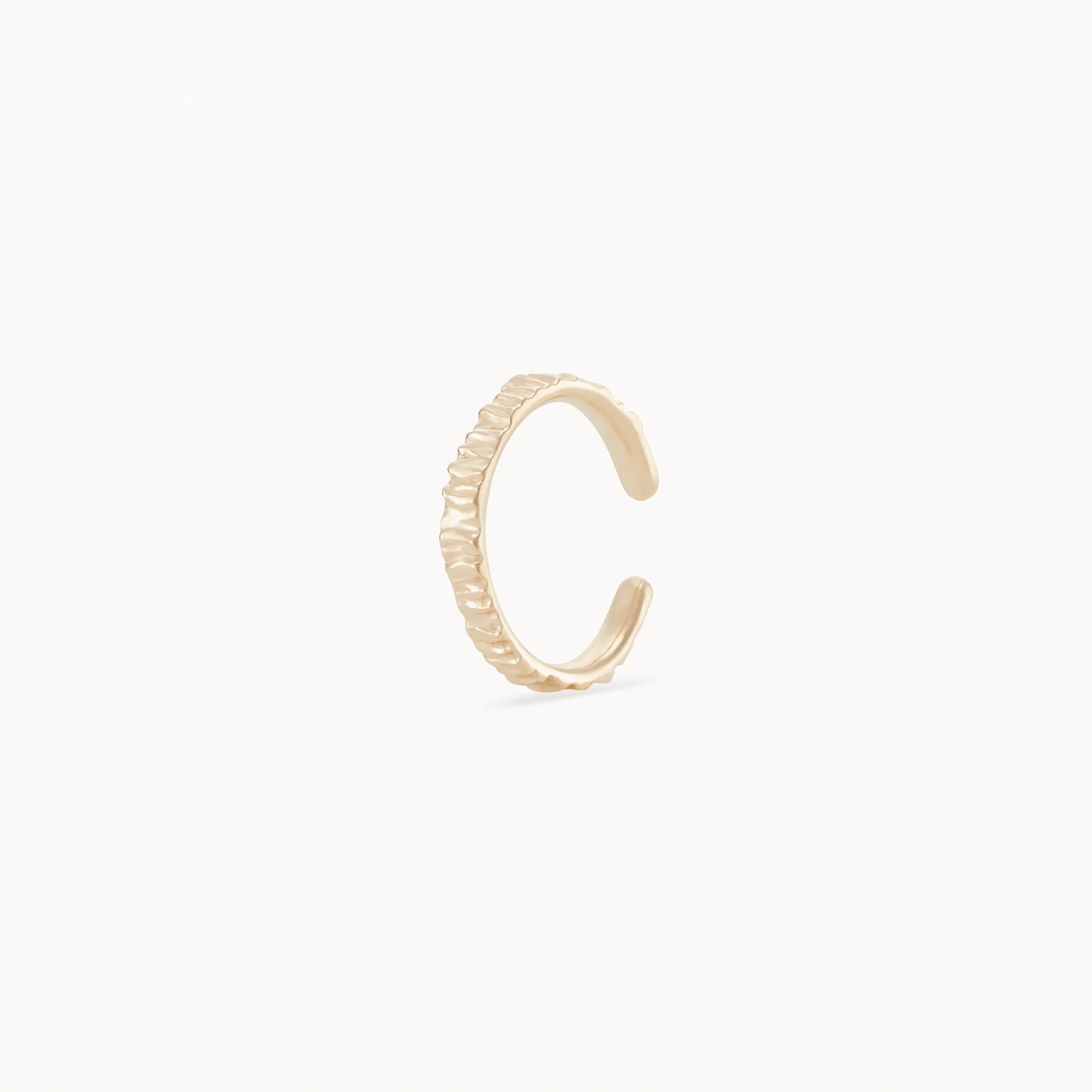 tree bark ear cuff - 14k yellow gold