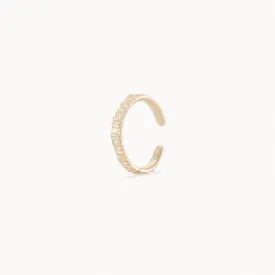 tree bark ear cuff - 14k yellow gold