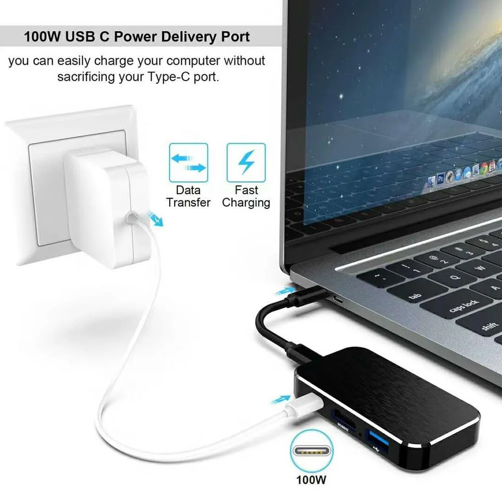 Type-c 5 In 1 hub- 3 Usb - Type c - HDMI