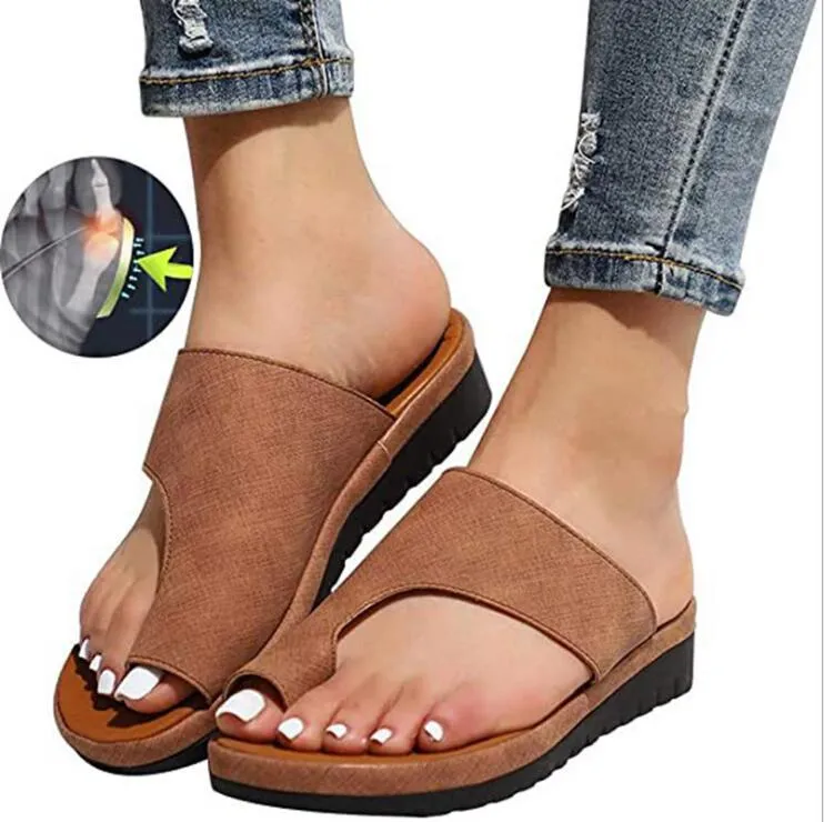 Women's solid color toe sandals