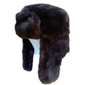 Youth/Adult Brown Faux Fur Trapper Hat